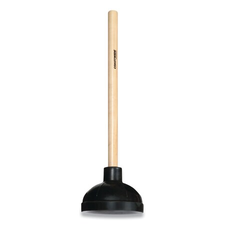 Coastwide Professional Toilet Plunger, 20" Wood Handle, Black CW56805